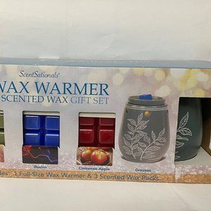 Scent Sationals Electric Candle Wax Warmer Gray With 3 Wax Scents